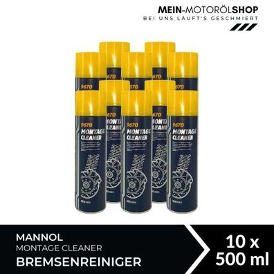 Mannol Montage Cleaner / Bremsenreiniger / Universalreiniger 10x500 ML