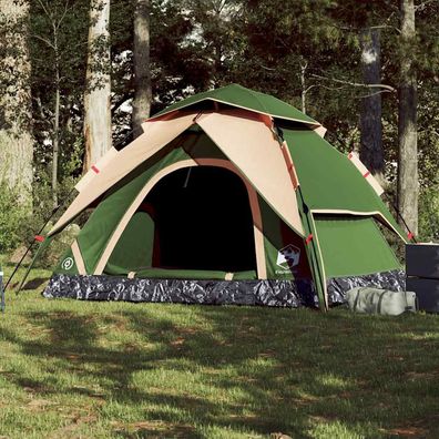 vidaXL Kuppel-Campingzelt 5 Personen Grün Quick Release