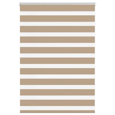 vidaXL Zebrarollo Sandbraun 115x100 cm Stoffbreite 110,9 cm Polyester