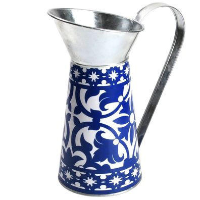 Metallkrug, Wasserkanne aus Metall, Blumenvase, Karaffe