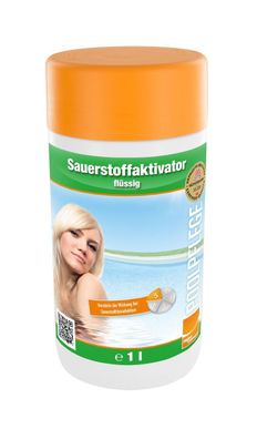 Sauerstoffaktivator Pool, 1l Flasche, chlorfrei, Wasserpflege