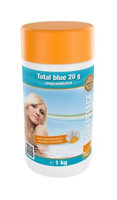 Steinbach Total blue 20g, 1Kg, Multifunktionstablette Pool, langsam löslich, Wasserpf