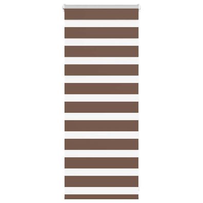 vidaXL Zebrarollo Braun 65x100 cm Stoffbreite 60,9 cm Polyester