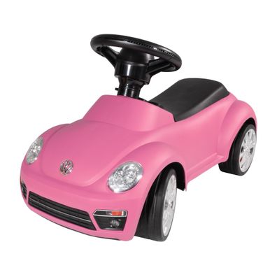 VW Beetle Rutschfahrzeug pink mit Hupe, VW lizenziertes Kinderfahrzeug ab 1 Jahr