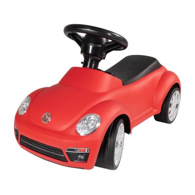 VW Beetle Rutschfahrzeug rot mit Hupe, VW lizenziertes Kinderfahrzeug ab 1 Jahr