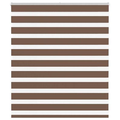 vidaXL Zebrarollo Braun 130x100 cm Stoffbreite 125,9 cm Polyester