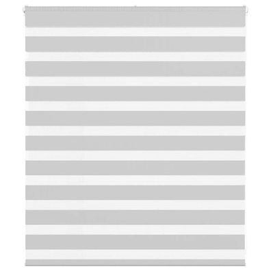 vidaXL Zebrarollo Hellgrau 130x100 cm Stoffbreite 125,9 cm Polyester