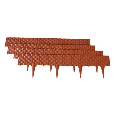 Palisade 3,20 m, Rattan-Optik, terracotta, biegbar, Beetabgrenzung