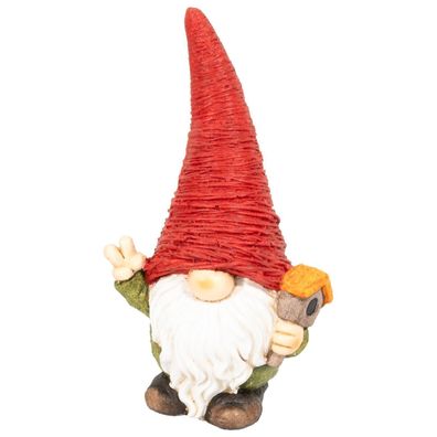 Wichtel 42,5 cm hoch, Weihnachtswichtel aus Magnesia in rot, Gnome