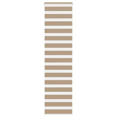 vidaXL Zebrarollo Sandbraun 65x200 cm Stoffbreite 60,9 cm Polyester
