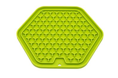 Leckmatte LadiMat aus Silikon, hexagon, Schleckmatte für Hunde