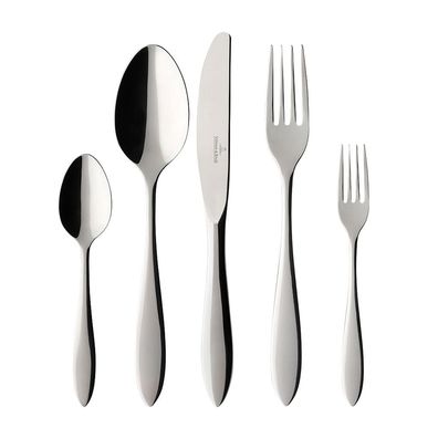 Villeroy & Boch Arthur gebürstet Tafelbesteck 30tlg. Edelstahl silber/platin 12639