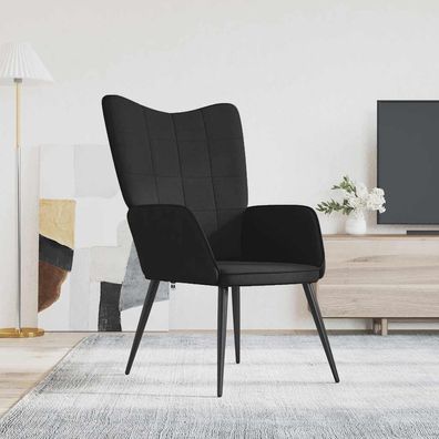 vidaXL Relaxsessel Schwarz Stoff