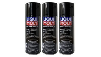 LIQUI MOLY 1591 Racing Kettenspray weiß, 3x400 ml