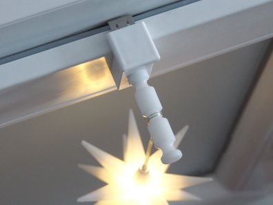 4x Fensterhaken/ Dekohaken mit Distanzhalter Weiß - f. Fensterdicke 10-27mm