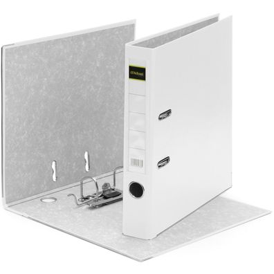 5 x Aktenordner PP A4 50 mm Weiss Kunststoff Archiv Büroordner Ringordner