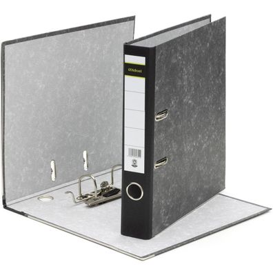 4 x Aktenordner A4 50 mm Schwarz Wolkenmarmor Archiv Büroordner Ringordner