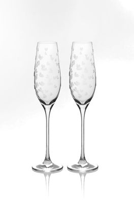 Sektglas 2er Set "Herzen"