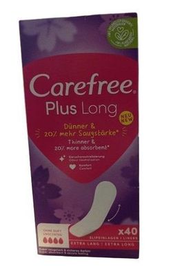 Carefree Plus Long Damenbinden, 40 Stück