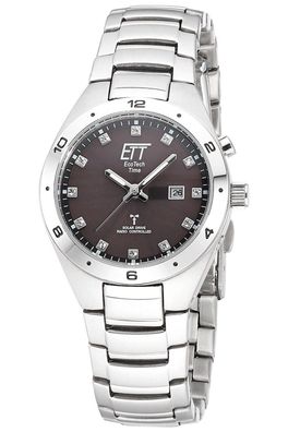 ETT Eco Tech Time Funk-Solaruhr für Damen Altai Stahl/Anthrazit ELS-11442-21M