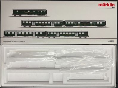 Märklin H0 43369 Leerkarton Leichtstahlwagen-Set der SBB Neuwertig nur Umkarton