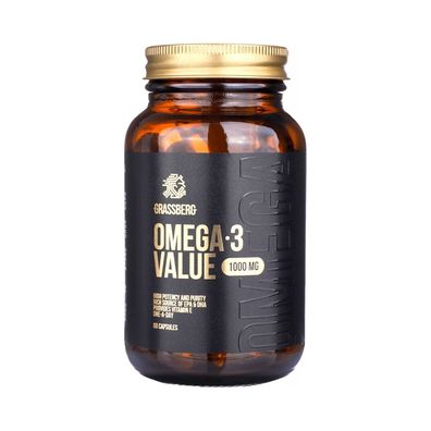 Grassberg Omega-3 Value 1000mg (60 caps) Unflavoured