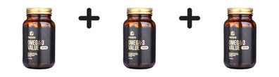 3 x Grassberg Omega-3 Value 1000mg (60 caps) Unflavoured