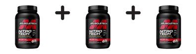 3 x Muscletech Nitro Tech 100% Whey Gold (2lbs) Cookies and Cream