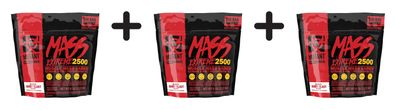 3 x Mutant Mutant Mass Xxxtreme 2500 (6lbs) Jacked Berry Blast