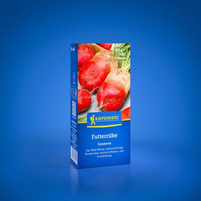 Futterrübe Eckdorot, 60 g, Typ rote Walze - Runkelrübe, reichlich Masse- und
