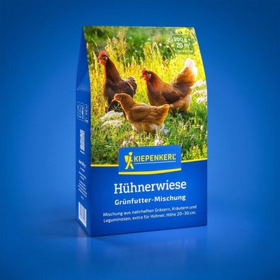 Hühnerwiese, 300 g, Mischung aus nahrhaften Gräsern, Kräutern und Leguminosen