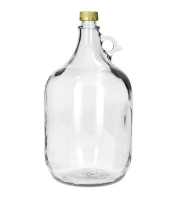 5L Glasballon Gärbehelter Gärballon Weinballon Glasflasche Flasche Korb D9