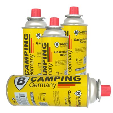 Butan Gas Kartusche Gaskartuschen Campingkocher Gaskocher 227g Germany GELB