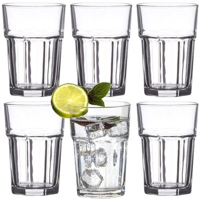 Wassergläser ARAS 365ml Longdrinkgläser Trinkgläser Cocktailgläser 6er-SET