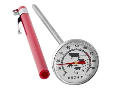 Räucher Grill Thermometer 0-100°C Smoker Bimetall Räucherofen BBQ Weiß/Schwarz