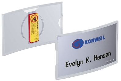 Durable 8123 19 Namensschild konvex mit Magnet - 75 x 40 mm, 25 Stück