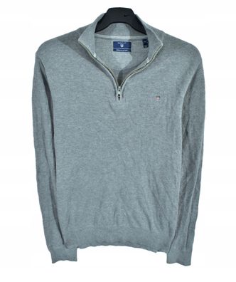 GANT Premium Cotton Herren Pullover mit halbem Reißverschluss M