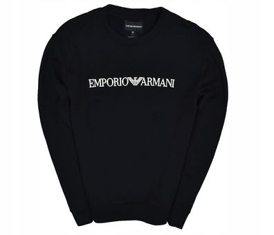 Emporio ARMANI Logan Schwarz Herren Sweatshirt mit Rundhalsausschnitt XS