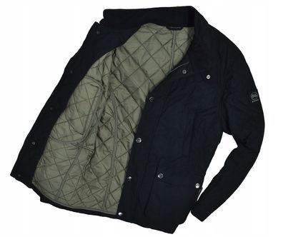 JEAN PAUL Schwarz Warmed Quilted Herrenjacke L