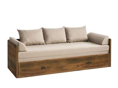 Bett 80/160 Indiana | Bettgestell Doppelbett | 202,5 x 79-154 x 60,5 cm | Braun