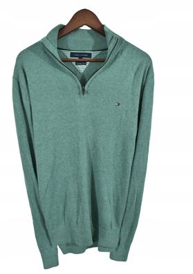TOMMY Hilfiger Premium Baumwolle Herren Pullover mit halbem Reißverschluss XL
