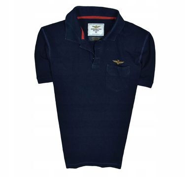 Aeronautica Militare Herren Polohemd Marineblau L