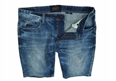 Superdry Herren Denim Bermuda Shorts Slim 36