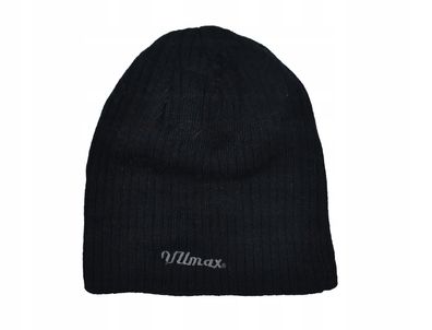 ULLMAX Schwarze Funktionsmütze aus Wolle L