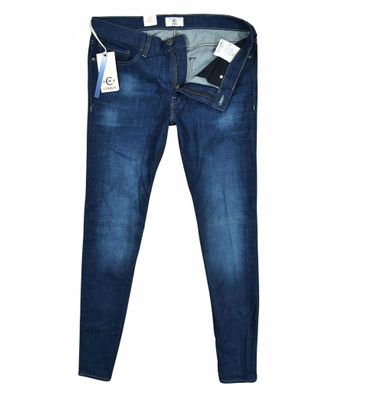 Cerruti Slim Fit Jeans mit niedriger Taille und geradem Bein / 34