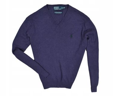RALPH LAUREN Herrenpullover mit V-Ausschnitt aus Pimabaumwolle / M