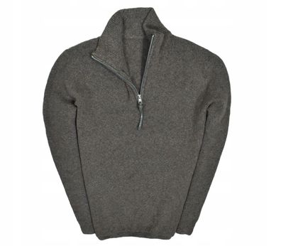 Baldessarini Wolle Herren Pullover mit halbem Reißverschluss 48