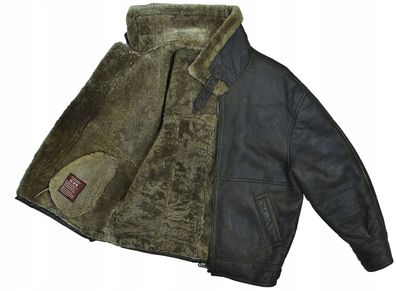 Hollies Typ B3 Leder Herren Shearling Pilot Jacke XXL