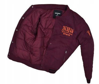 Superdry Isolierte kastanienbraune Bomberjacke für Männer M