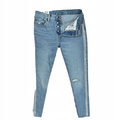 LEVIS 501 Gekürzte hochgezogene Straight Jeans W27 L28